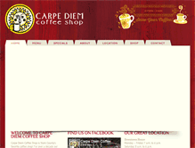 Tablet Screenshot of carpediemcoffeeshop.com